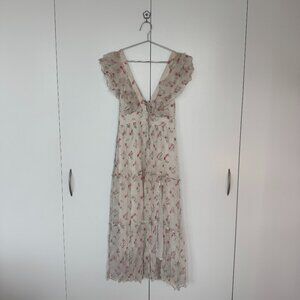 Hemant & Nandita Blush Floral Midi dress